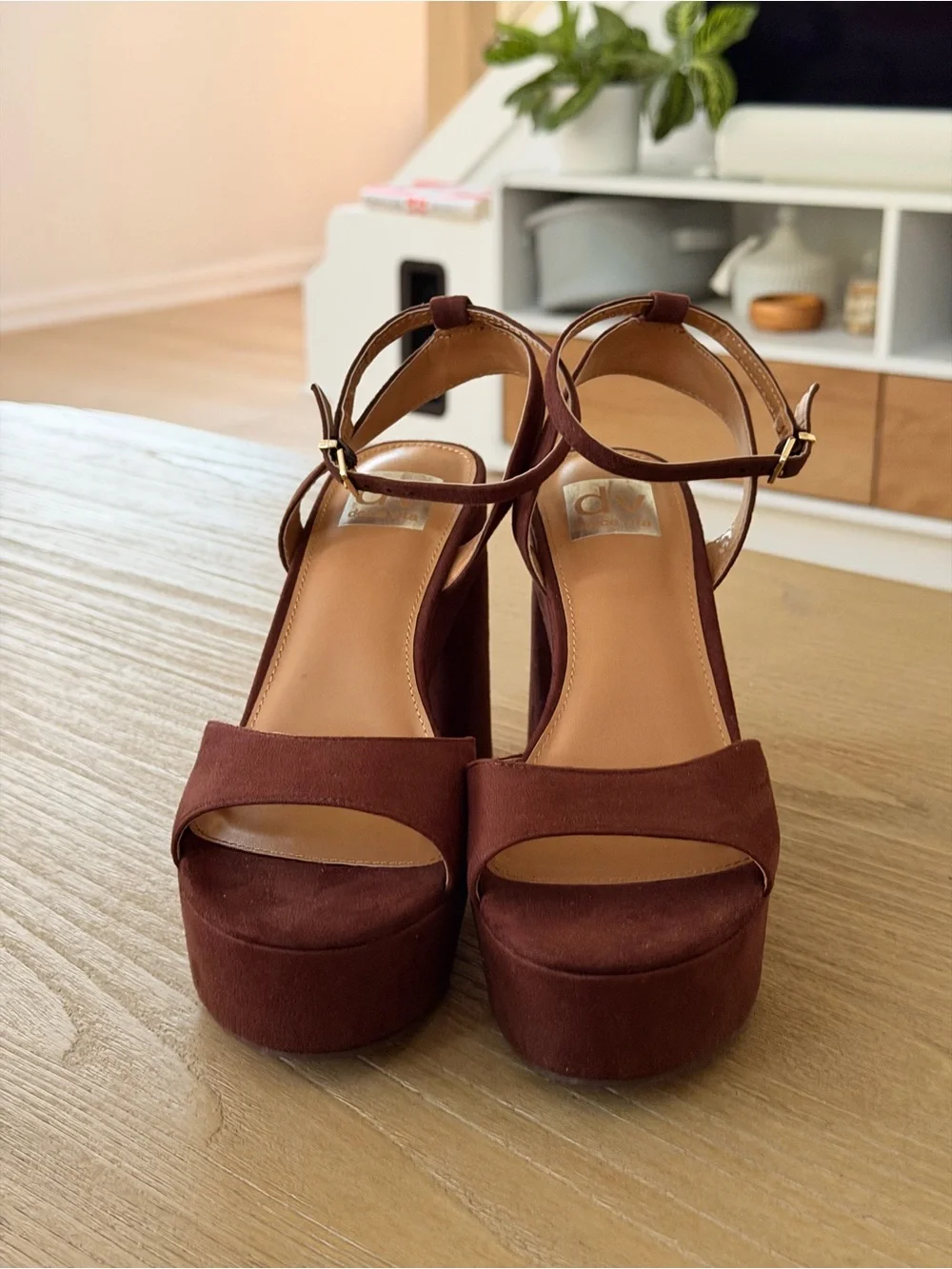 Dolce Vita Brown Platform Block Heels NEW never worn